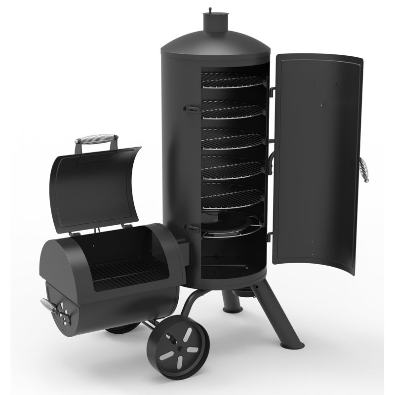 DynaGlo Signature Series Vertical Char Offset Charcoal Smoker and